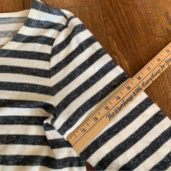 Eileen Fisher Striped linen cotton  Tunic blouse 3/4 sleeves M rn 78121 ca 34460 - Picture 4 of 8